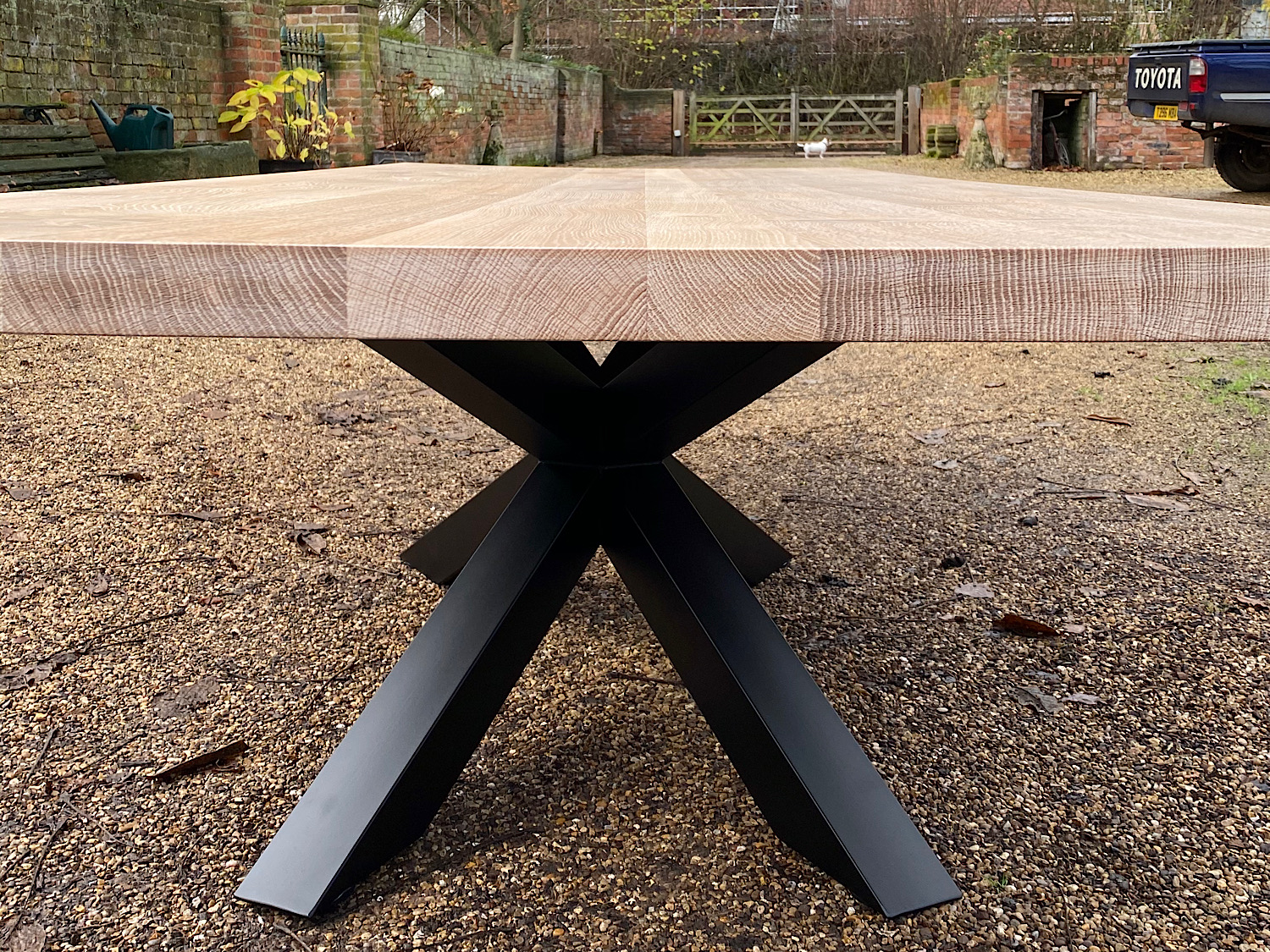 Solid Oak Multiple X-Frame Table